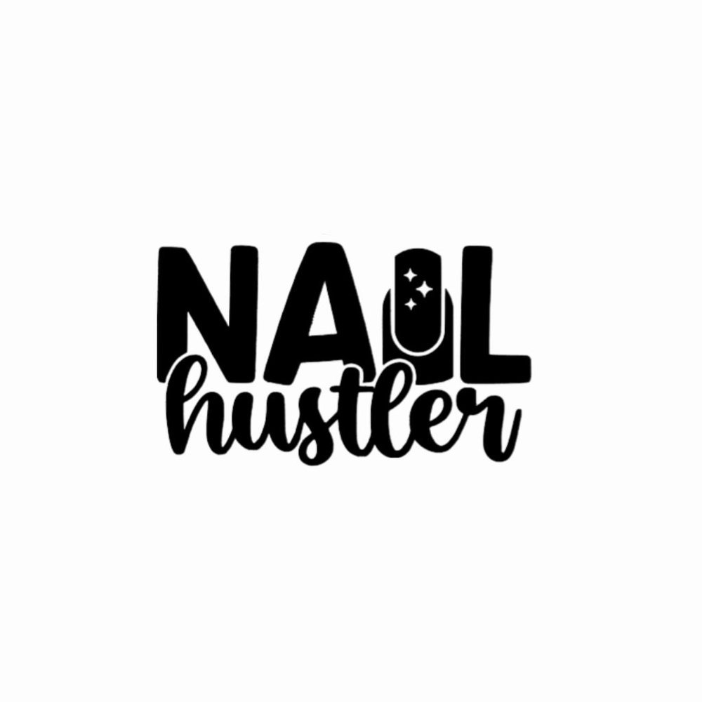 Nail Hustler.-Vinyl Decals-Cool Sticker-Funny Sticker-Lap…